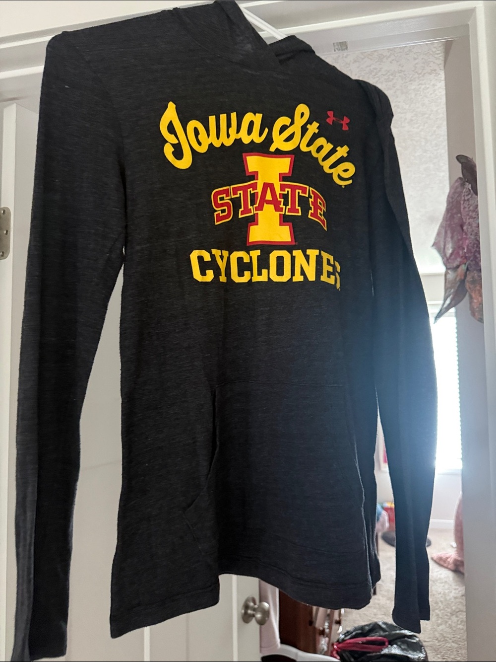 Under Armour Black Iowa State Cyclones Pullover Hoodie with Yellow & Red Logo